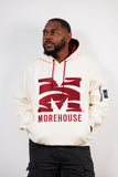 Embroidered Morehouse Hoodie in Cream