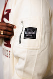 Embroidered Morehouse Hoodie in Cream