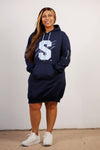 Embroidered Spelman Hoodie Dress