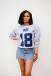 JSU Established Date Jersey Crew in Heather Gray