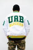 UAB Blazers White Satin Jacket