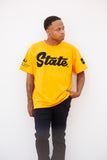 Alabama State Embroidered "STATE" (Premium Tee) Yellow