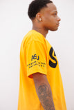 Alabama State Embroidered "STATE" (Premium Tee) Yellow