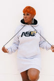 Embroidered Alabama State Hoodie Dress in Heather Gray