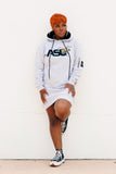Embroidered Alabama State Hoodie Dress in Heather Gray