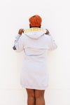 Embroidered Alabama State Hoodie Dress in Heather Gray
