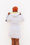 Embroidered Alabama State Hoodie Dress in Heather Gray
