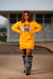 Embroidered Grambling Hoodie Dress