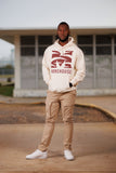 Morehouse Printed "Big M" Hoodie in Natural