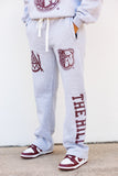 AAMU "THE HILL" Unisex Open-Leg Sweatpants in Heather Gray