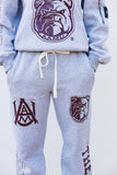 AAMU "THE HILL" Unisex Open-Leg Sweatpants in Heather Gray