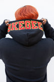 Embroidered Tuskegee Hoodie Dress in Black (Preorder)