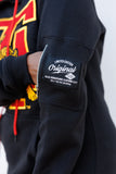 Embroidered Tuskegee Hoodie Dress in Black (Preorder)