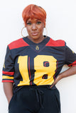 Tuskegee Cropped Established Date Jersey in BLACK