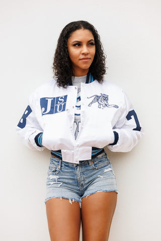 Jackson State Limited Edition Cropped Satin Jacket
