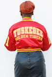 Tuskegee Limited Edition Cropped Satin Jacket in RED