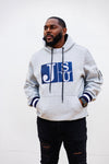 Embroidered JSU Hoodie in Gray