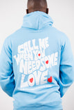 BR Black Love Hoodie in Blue