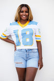 CROPPED Southern Established Date Jersey in White (PREORDER)