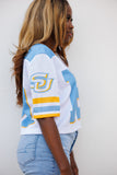 CROPPED Southern Established Date Jersey in White (PREORDER)