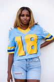 CROPPED Southern Established Date Jersey in Blue