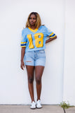 CROPPED Southern Established Date Jersey in Blue