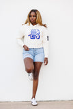 Tennessee State Cropped "Big Logo" Hoodie in Natural