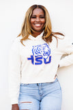 Tennessee State Cropped "Big Logo" Hoodie in Natural