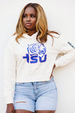 Tennessee State Cropped "Big Logo" Hoodie in Natural