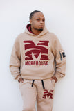 Embroidered Morehouse Hoodie in Khaki