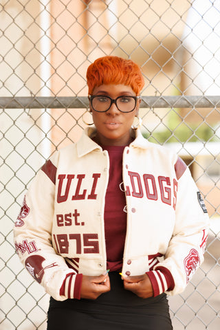 150th Anniversary AAMU Bulldogs CROPPED Letterman Jacket