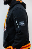Grambling Embroidered Hoodie in Black