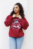 Embroidered  SC State Hoodie in Garnet