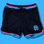 BR Miami Nights Shorts in Black, Electric Blue and Hot Pink