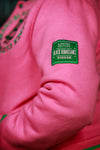 Fleece BR "LOGOS" Bomber in Pink & Green