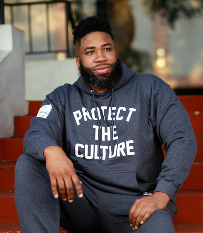BR "Protect the Culture" Essentials Hoodie in Dark Heather