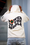 The Power to the People Hoodie in Cream