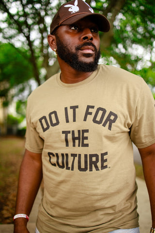 Do It For the Culture Military Beige tee